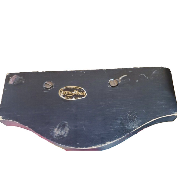 Vintage Set of 2 Syroco Wood Violin Music Sheets Bookends Syracuse Old Damage - Picture 15 of 15